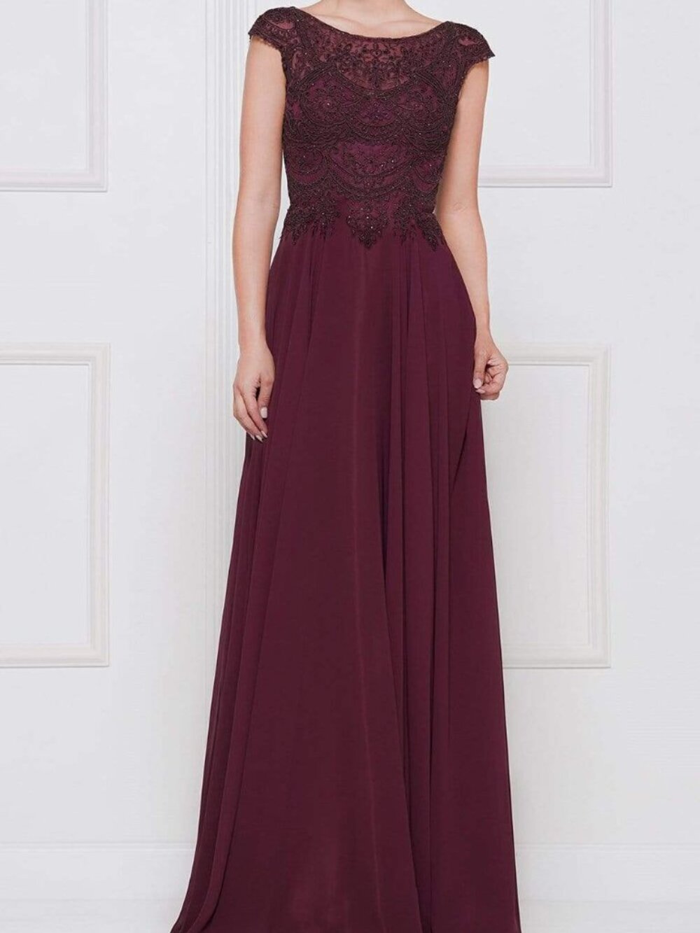 NWT Marsoni by Colors M238 Beaded Mother of the Bride Dress Wine size 6